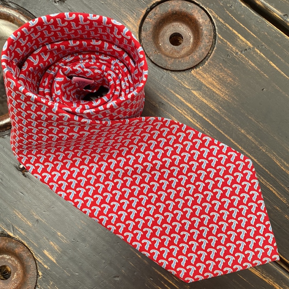 Vineyard Vines Silk Tie with Cape Cod Print